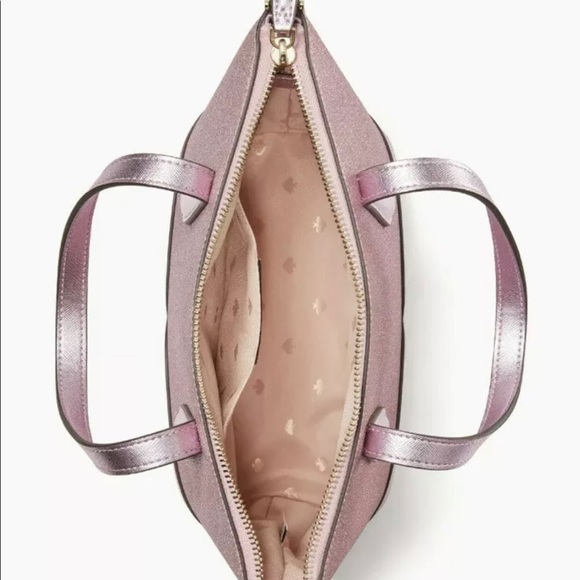 KATE SPADE LOLA GLITTER SMALL SATCHEL & WALLET NWT - Picture 16 of 16